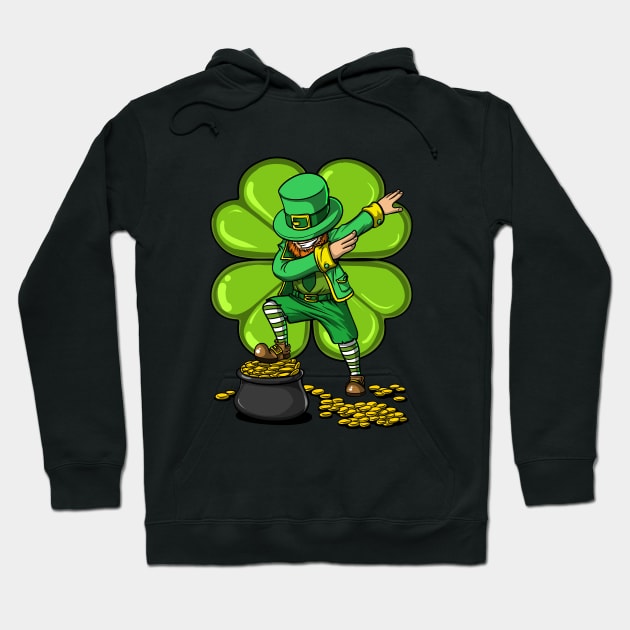 Dabbing Leprechaun Shirt Kids St Patricks Day Gift Hoodie by underheaven